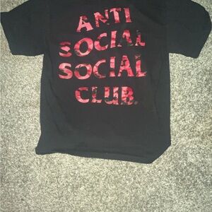 Mens Anti Social Social Club Black and Red